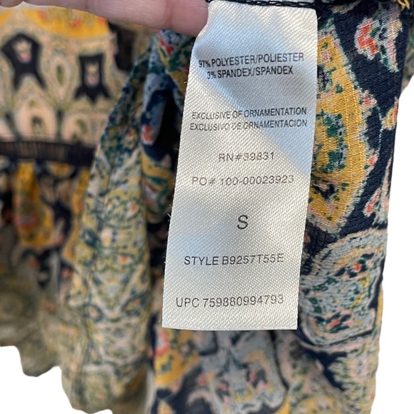 Democracy Boho Off Shoulder Peasant Top S Bell Sleeve - Picture 5 of 7